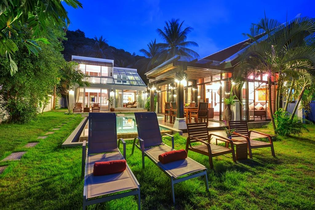Emerald Sands - Beach Front 4 Bed Pool Villa Koh Samui Habitación foto